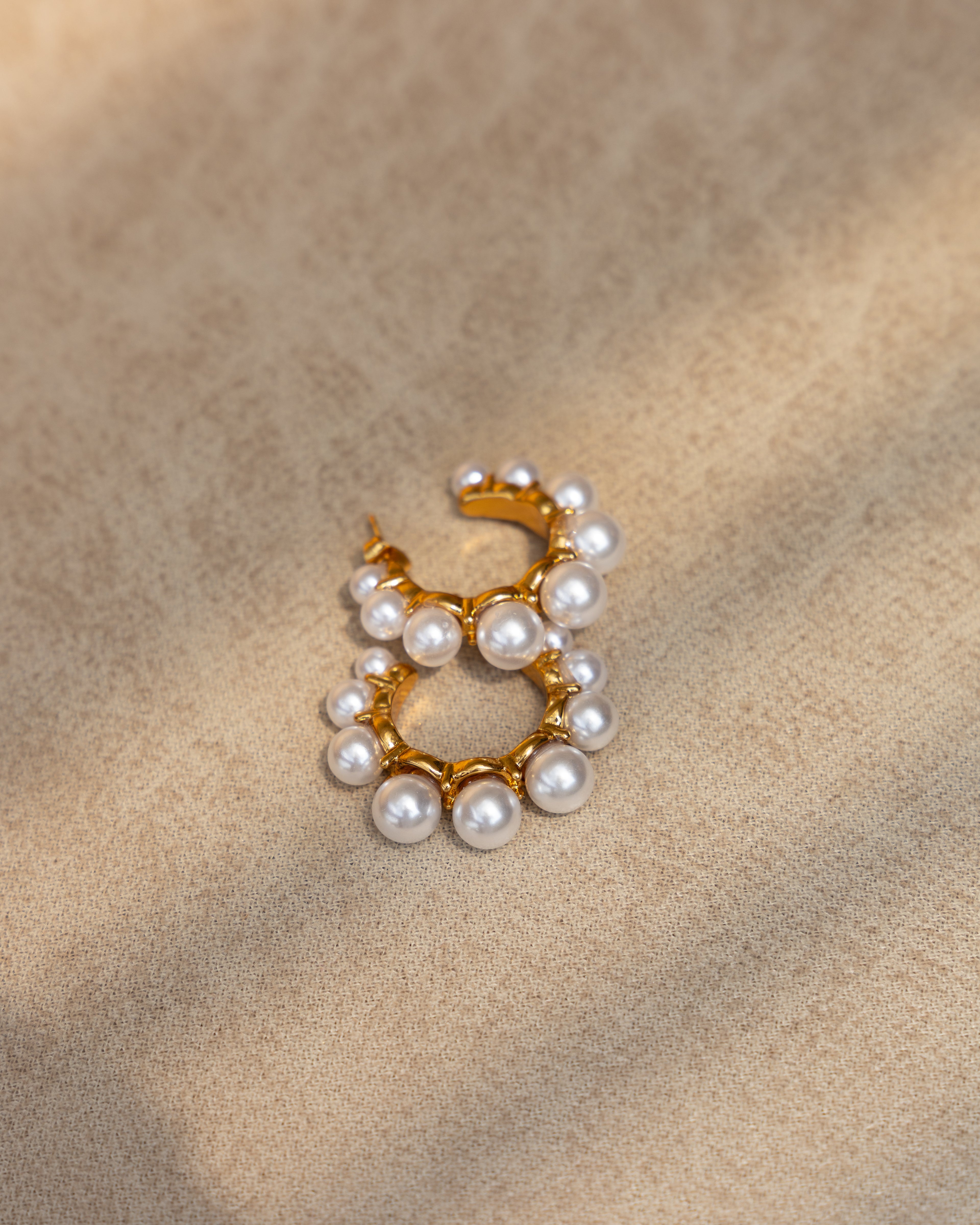 Pearl Hoop Earrings