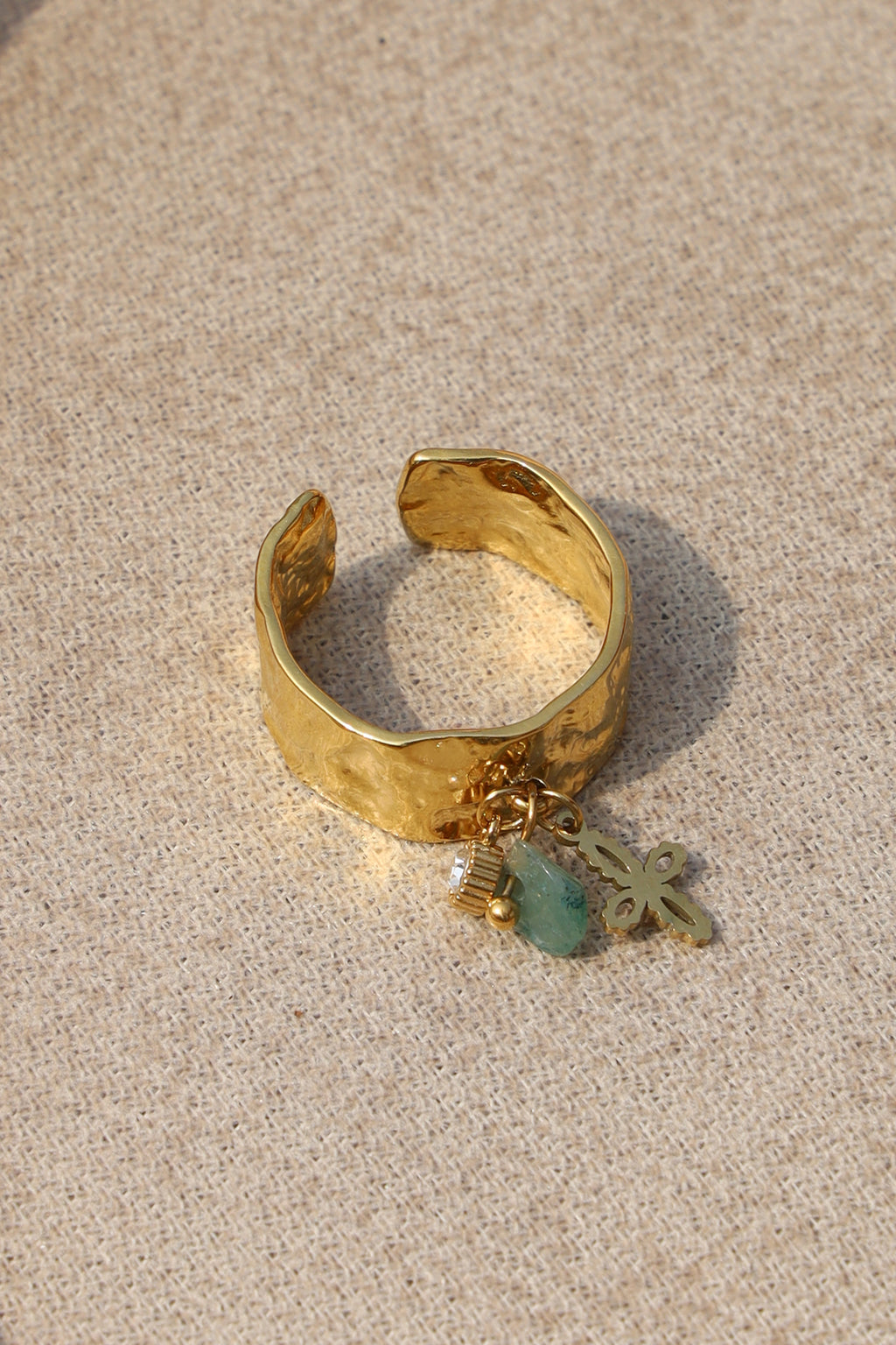 The Golden Clover Charm Ring