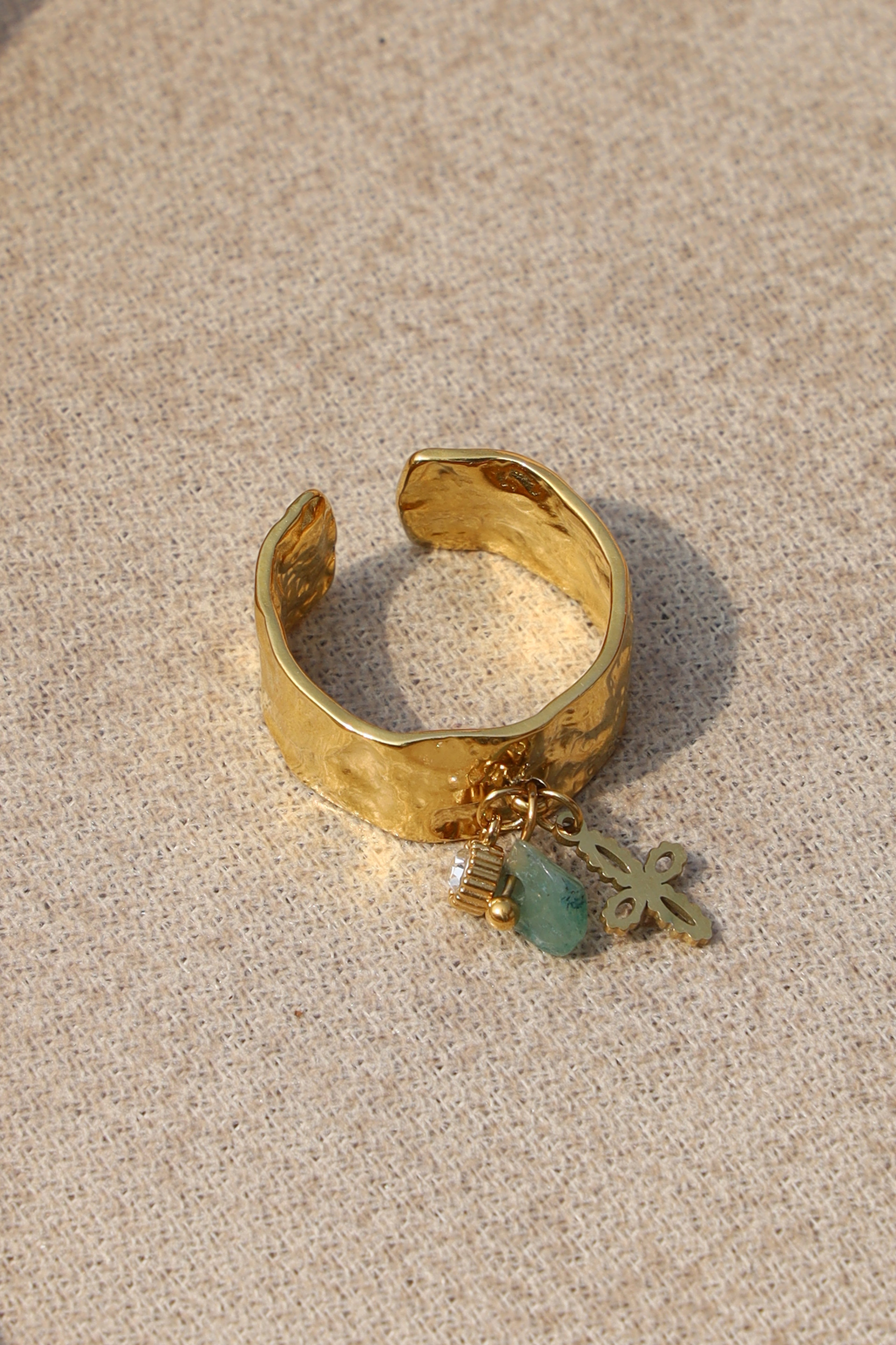 The Golden Clover Charm Ring