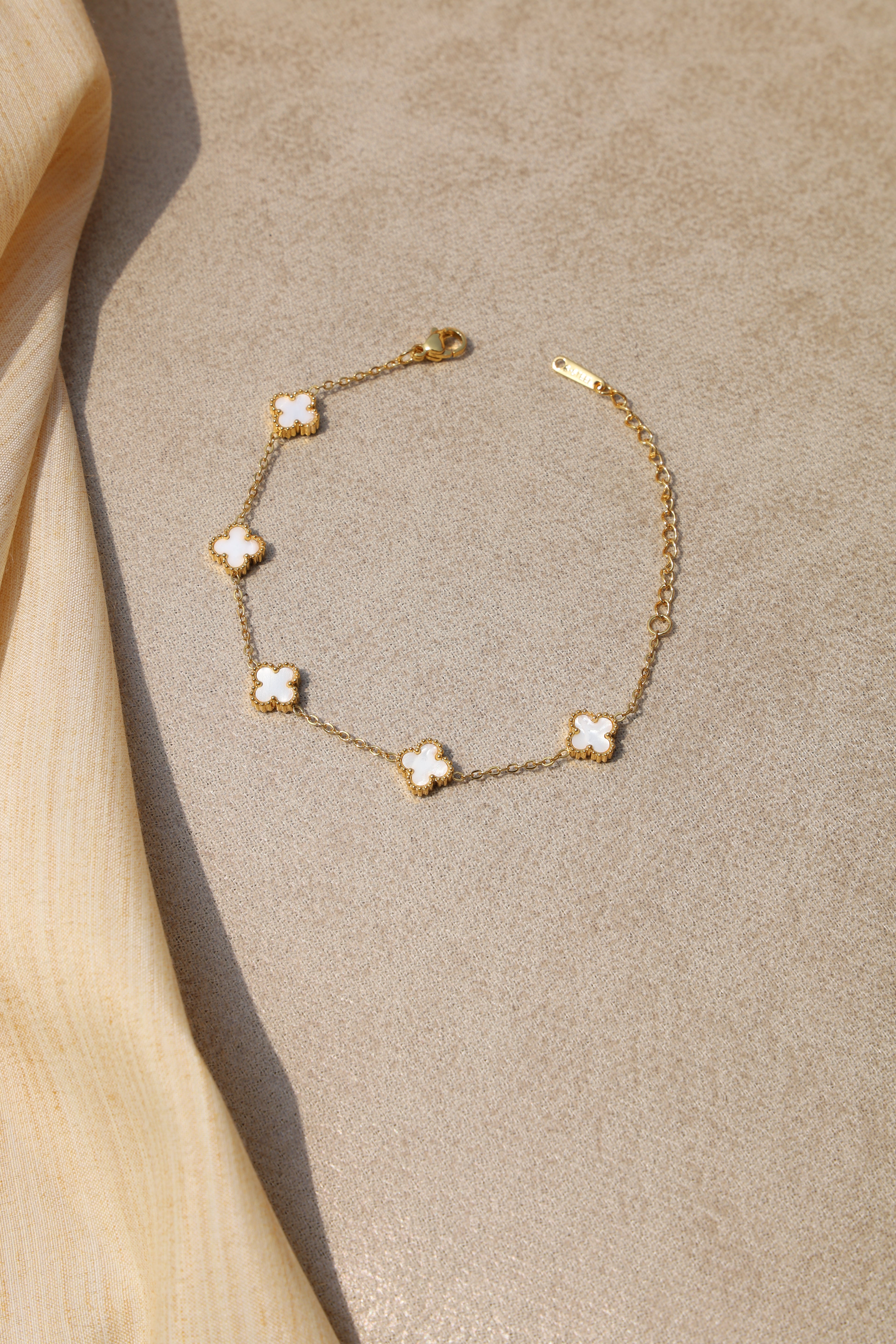Ivory Clover Charm bracelet