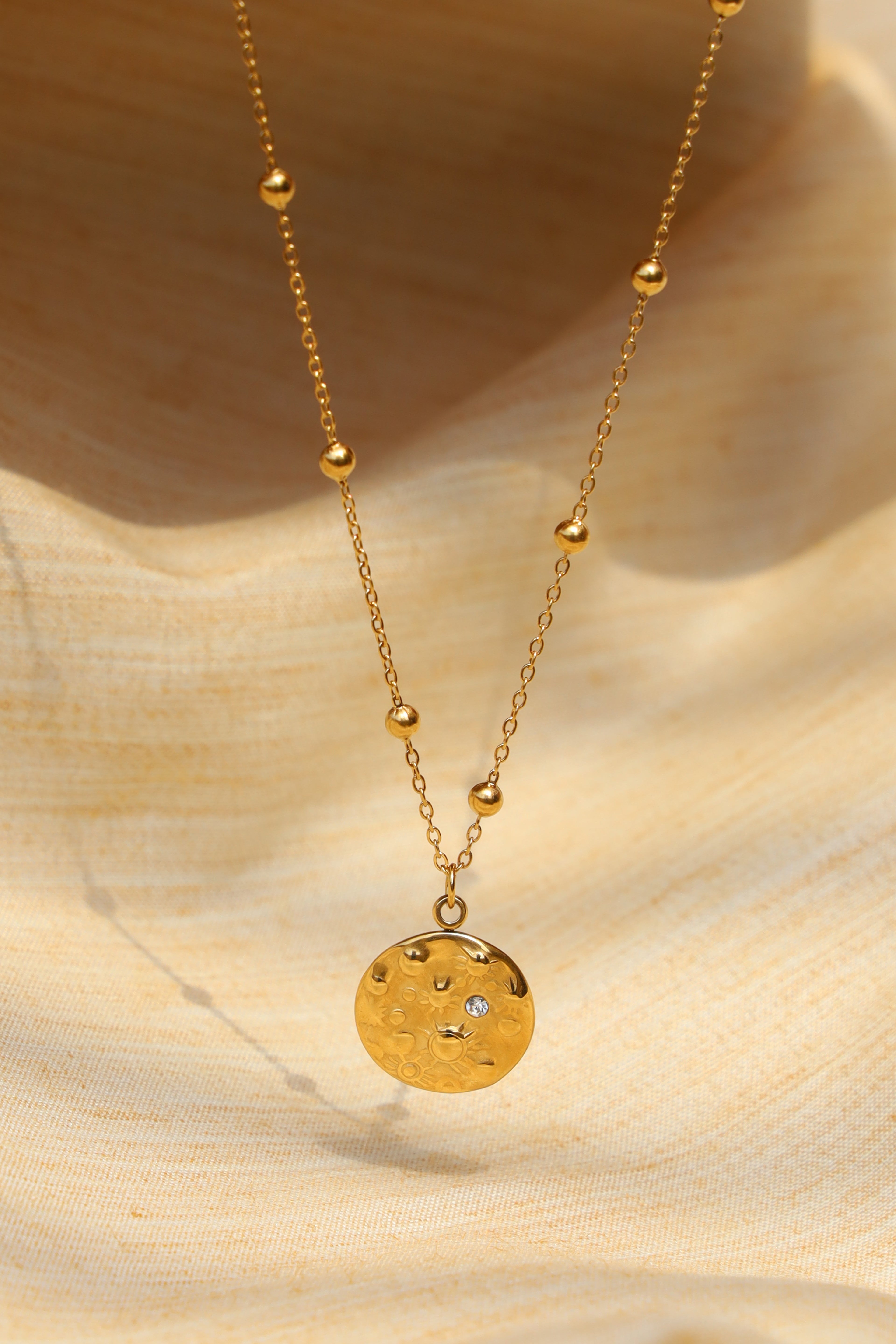 Beaded Medallion Necklace
