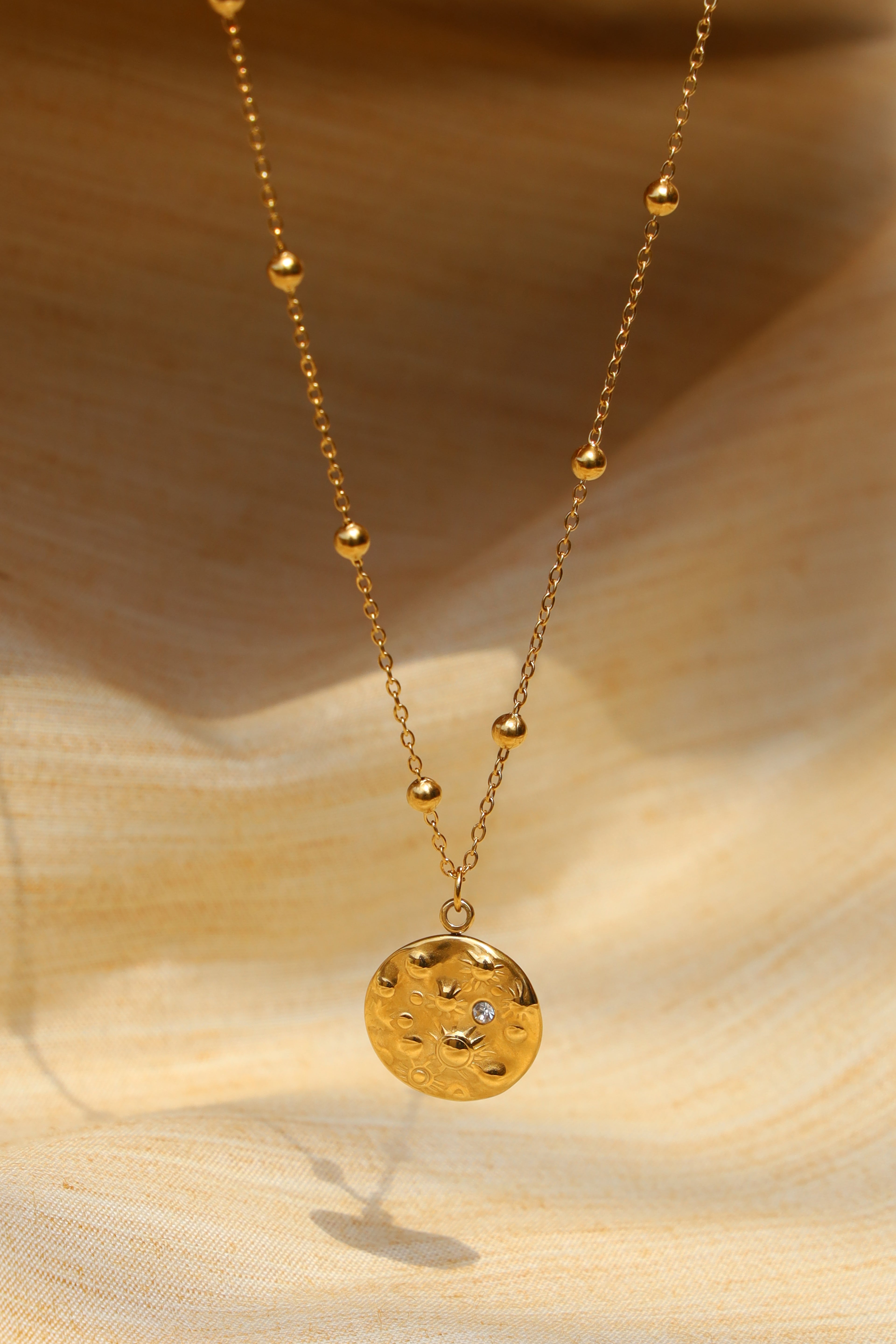 Beaded Medallion Necklace