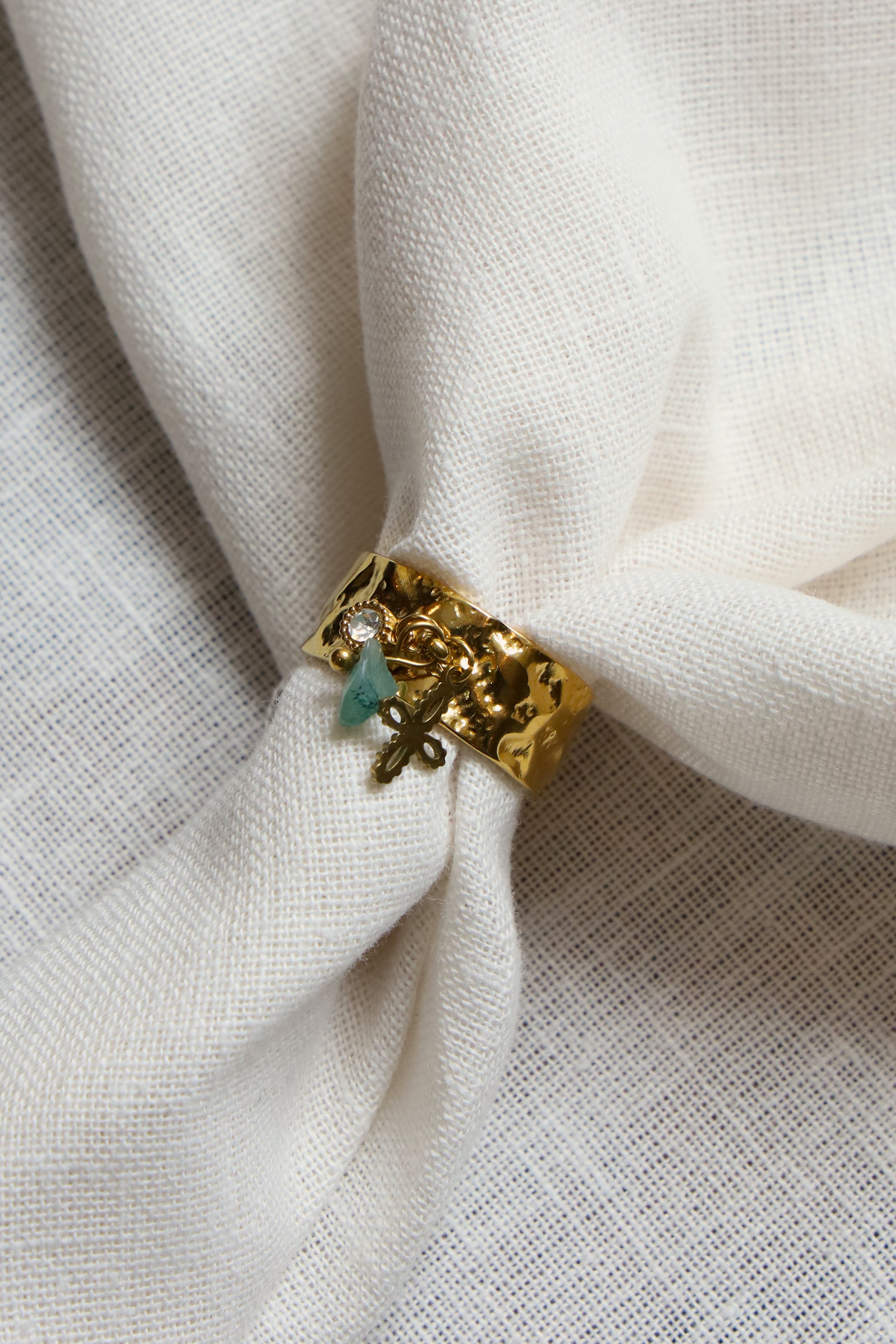 The Golden Clover Charm Ring