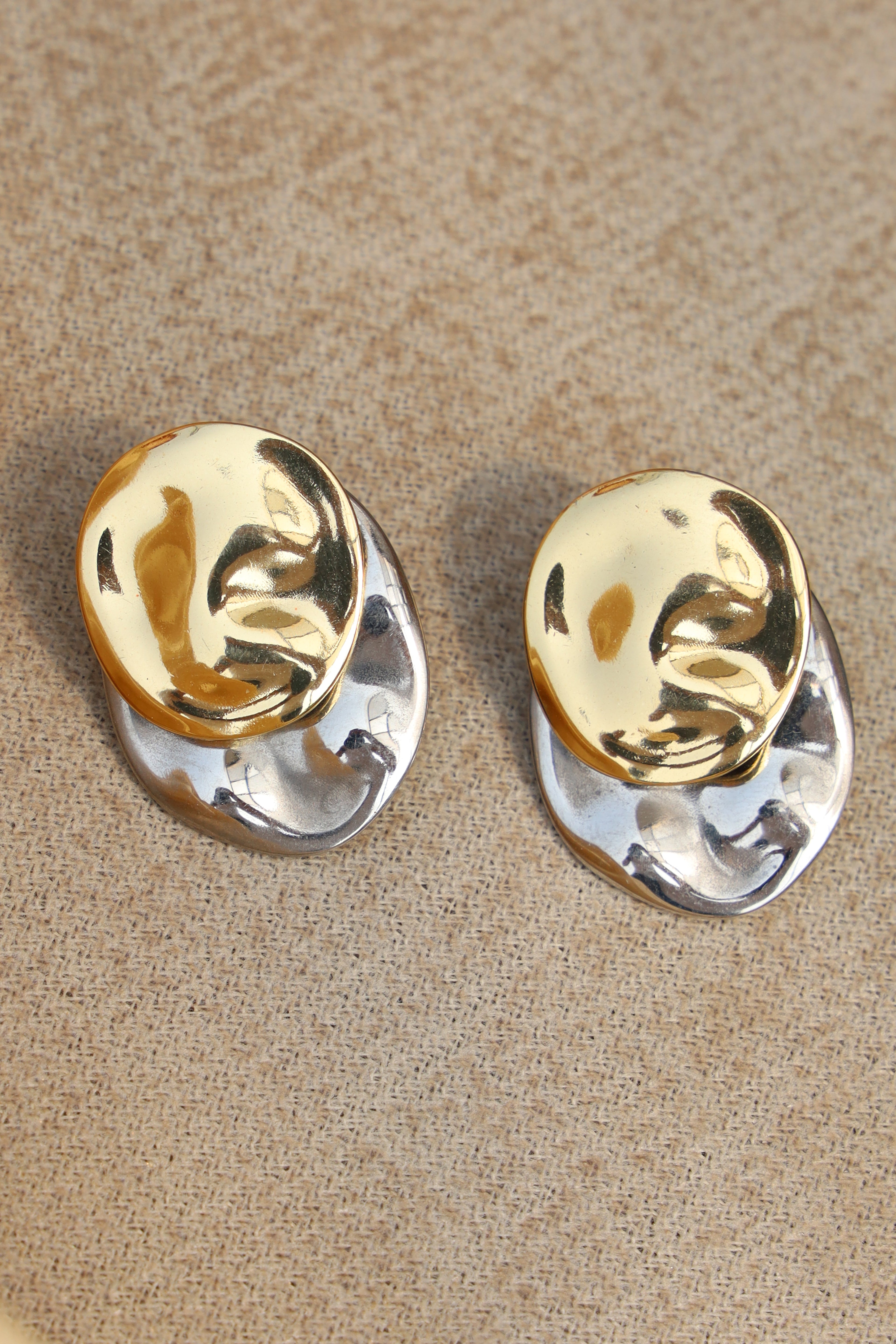 Hammered Disc Earrings