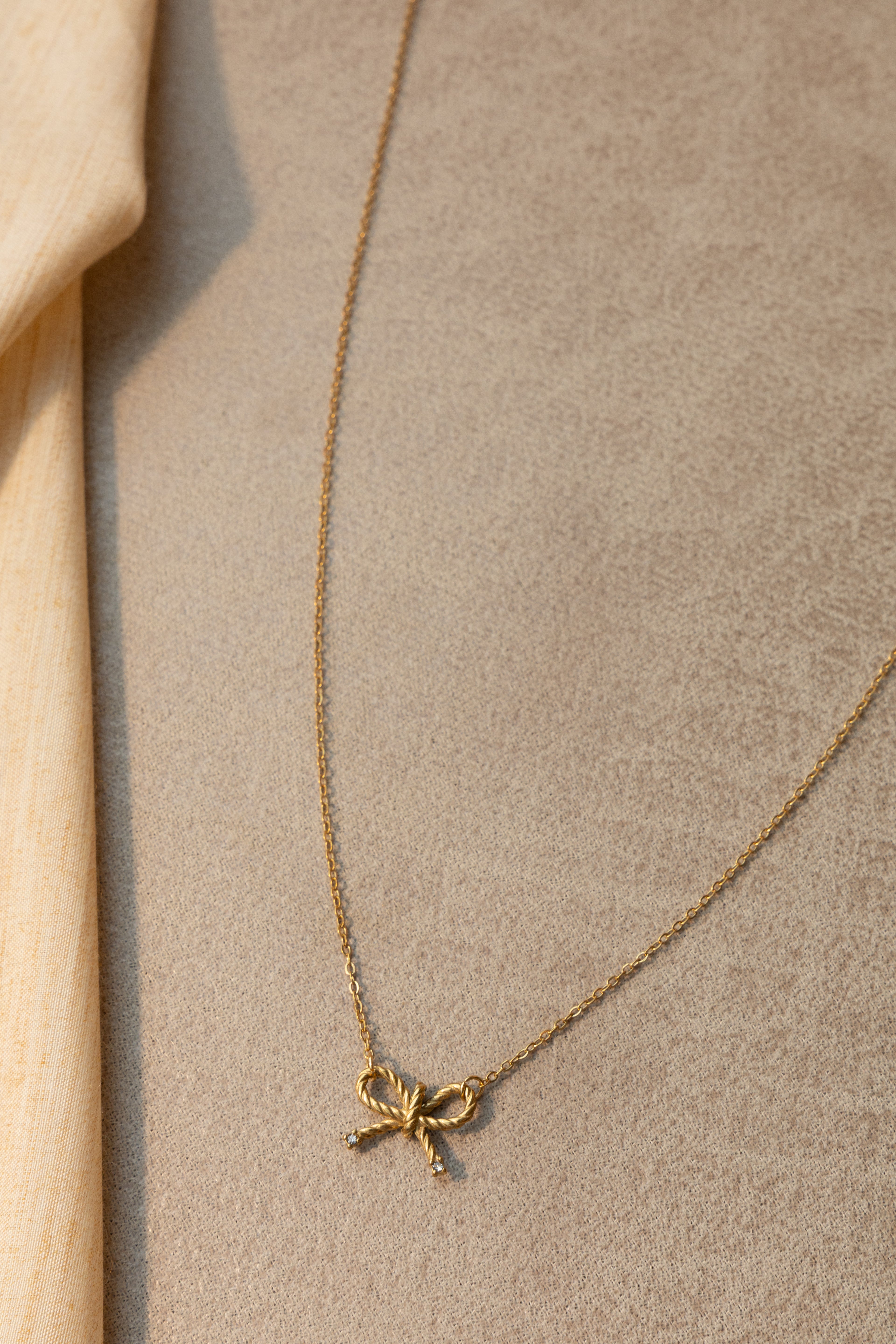 Minimalist Bow Necklace