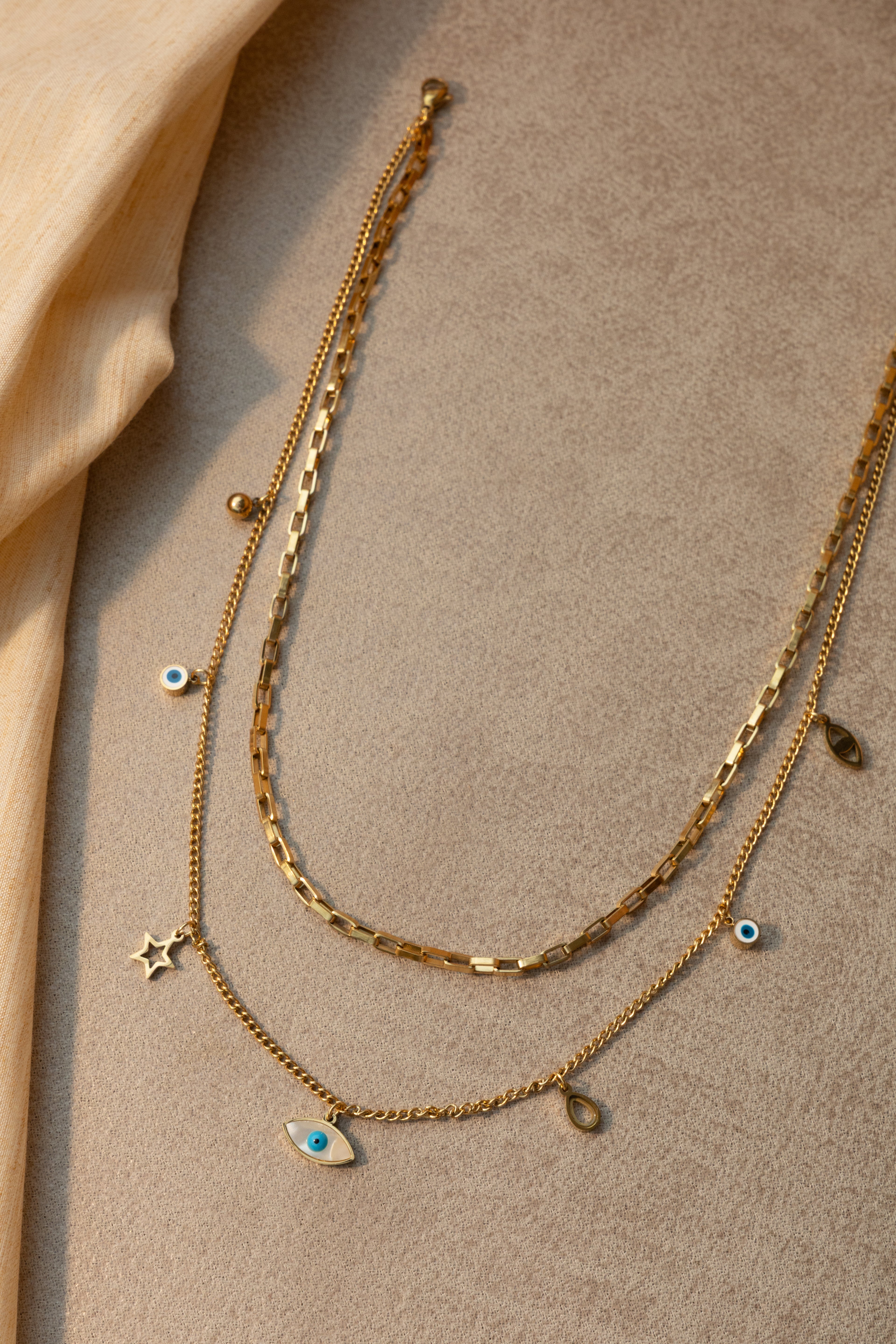 Layered Evil Eye Necklace