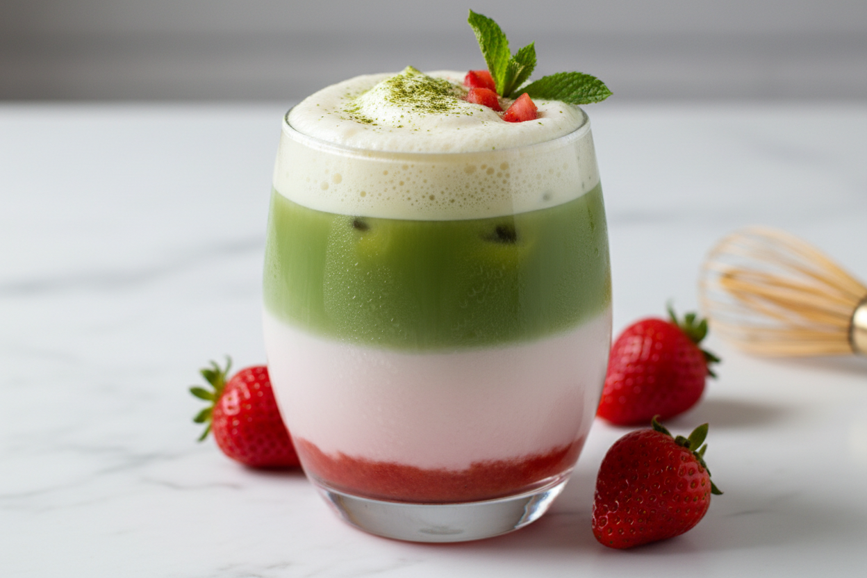 Strawberry Matcha Latte